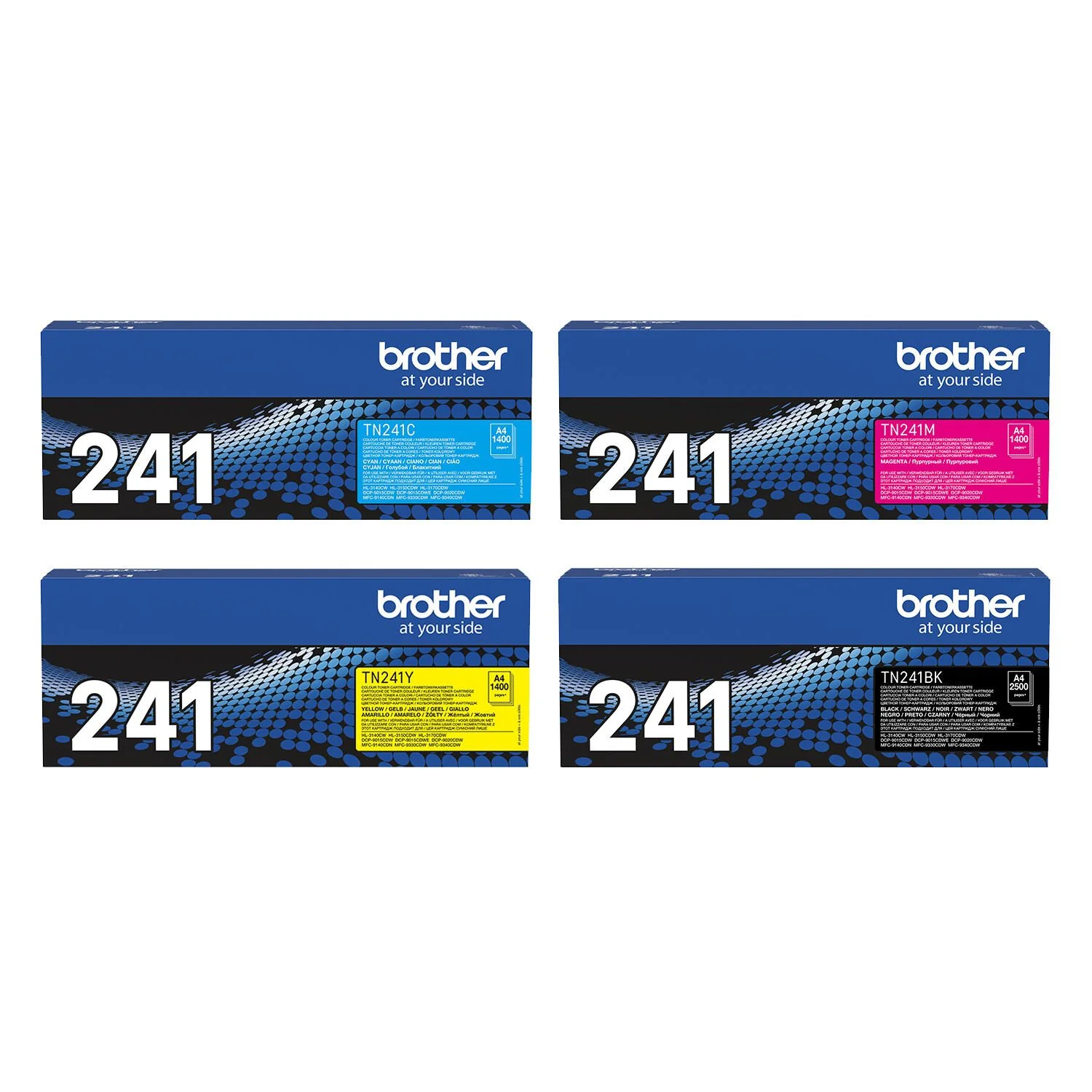 Brother TN241CMYK  / 4 Pack Multipack / original Toner / TN-241 / 1400 S. neu