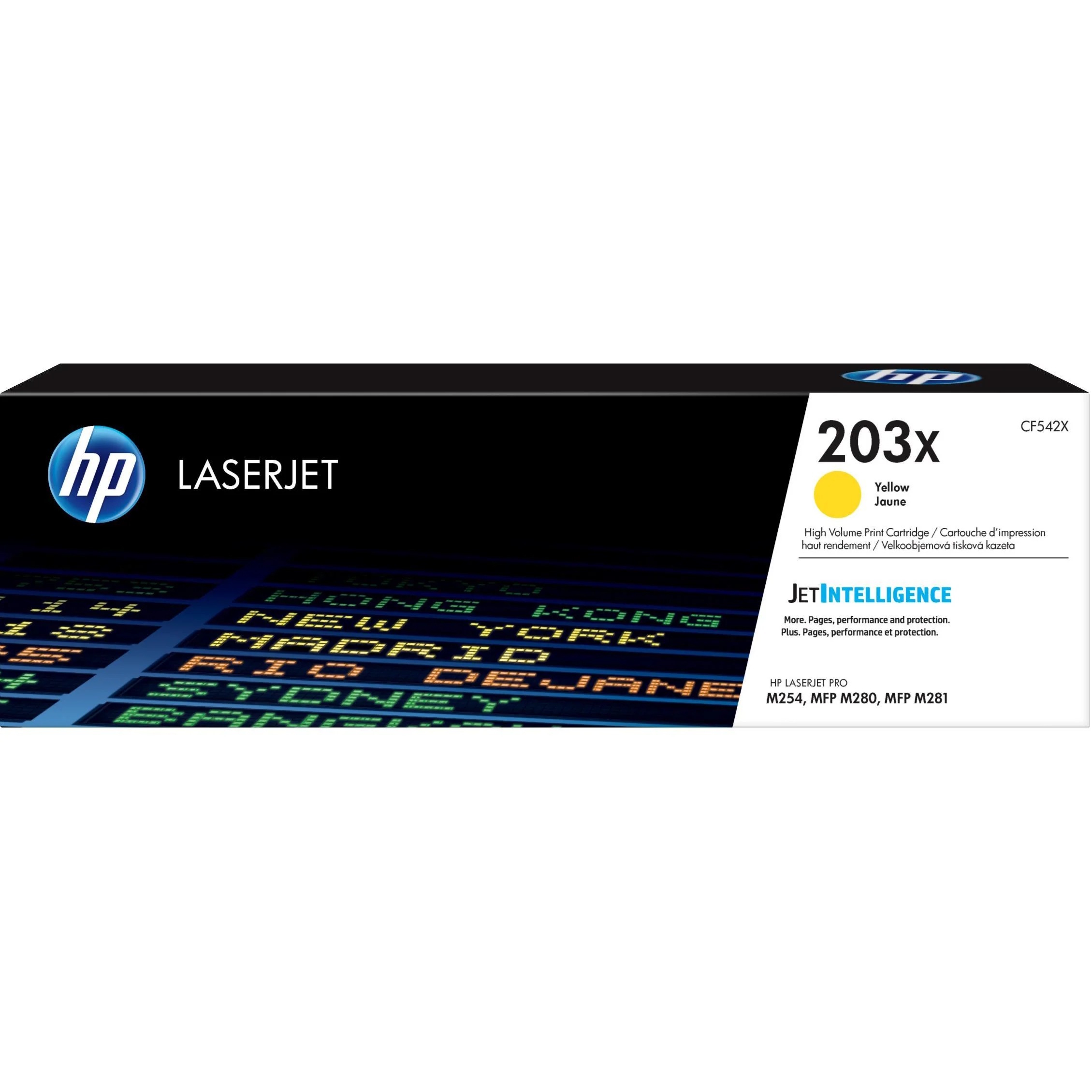 HP 203X Gelb // Original LaserJet Tonerkartusche mit hoher Reichweite –  Toner CF540X